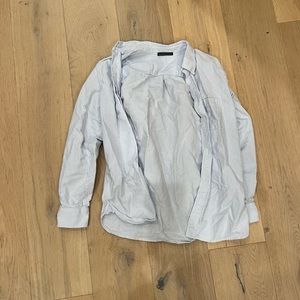 brandy melville stripped linen blouse